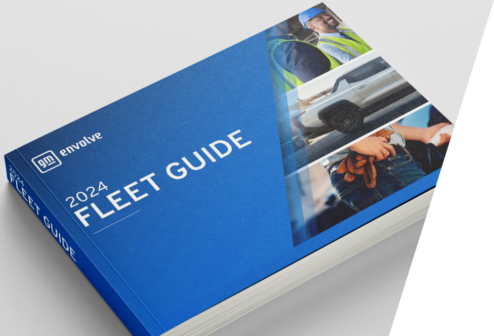 A GM Fleet guide book sitting on a flat surface.