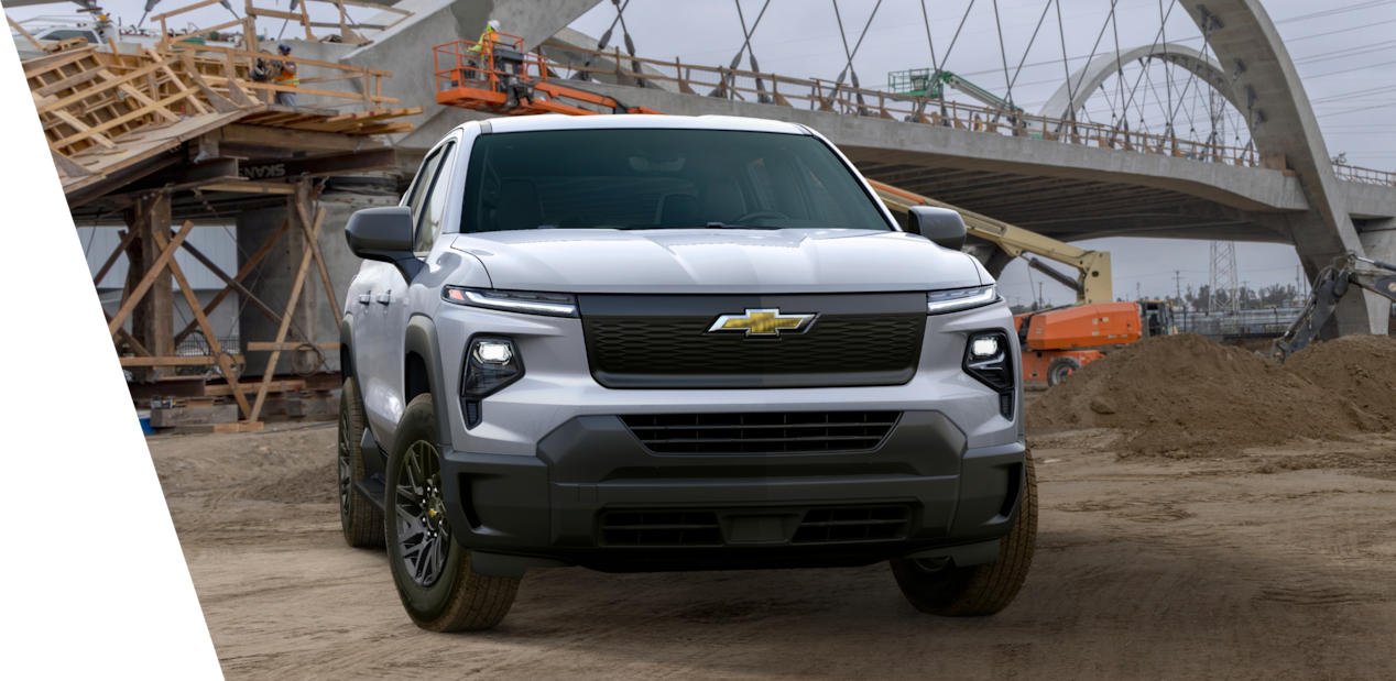 A GM Fleet truck parked at a construction site.