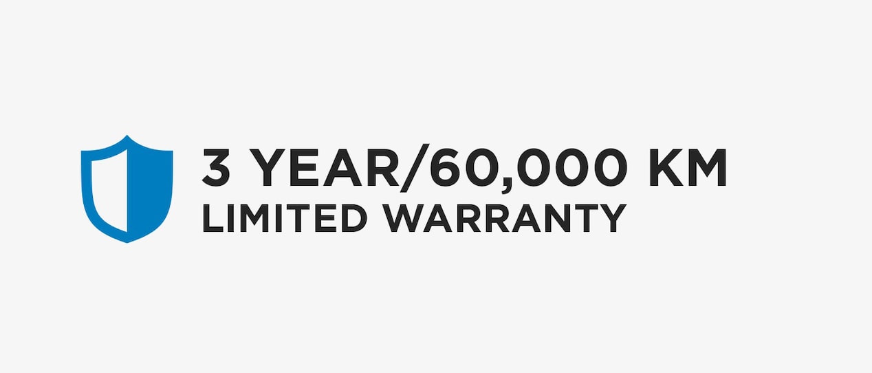 Parts Service 3 Year or 60k KM limited warranty.