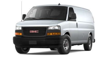 A GMC Savana cargo van.