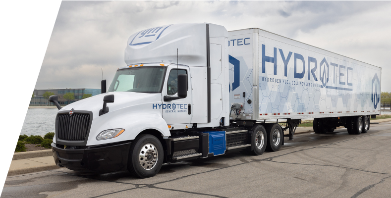 HYDROTEC hydrogen-powered truck.