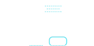 Two people icons, with the left icon showing a speech bubble filled with blue dots.