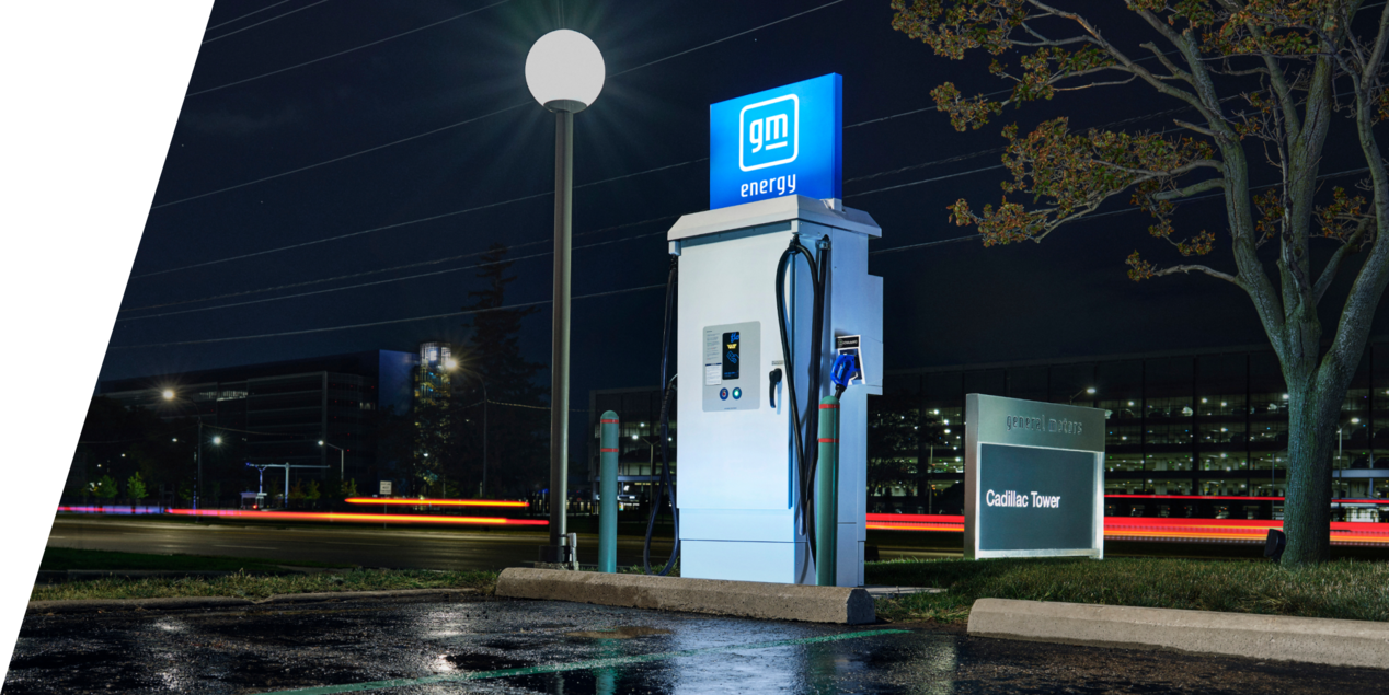 A GM Charging Station at Night