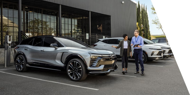 A View of the 2024 Chevy Blazer EV Parked