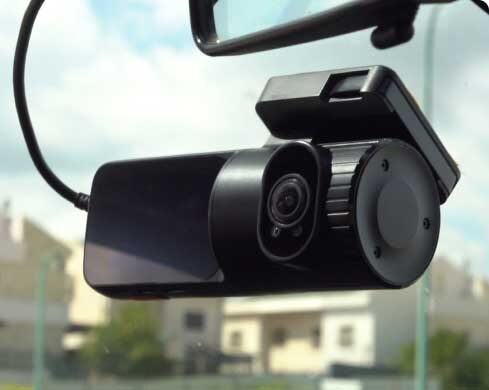 Close-up of Insights DualCam Product Installed in a Vehicle