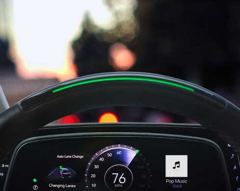 Close-up View of the SuperCruise Feature in a GM Vehicle