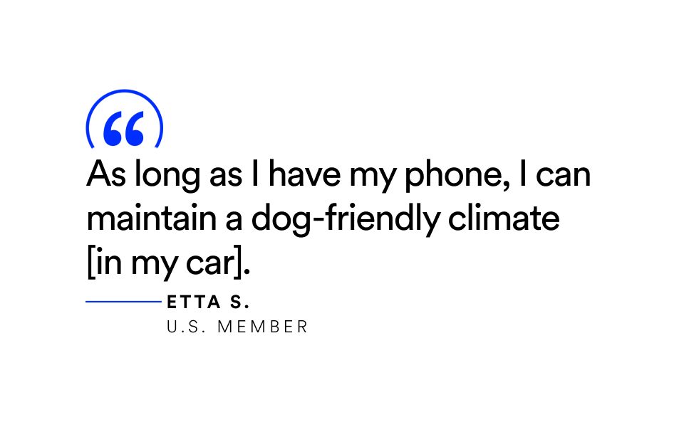 A quote from an OnStar member regarding the OnStar mobile app.