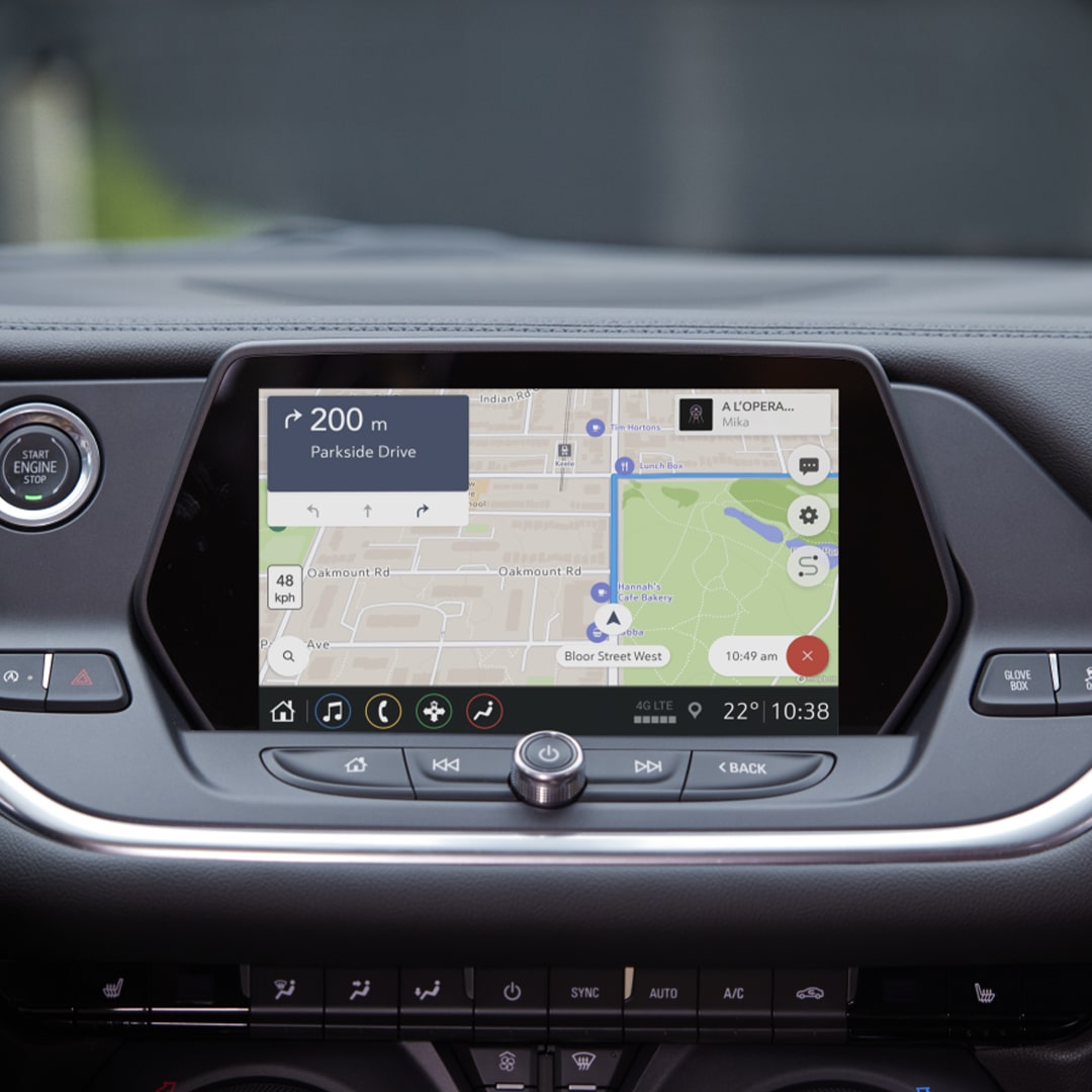 OnStar Maps Feature on the GM Infotainment System.