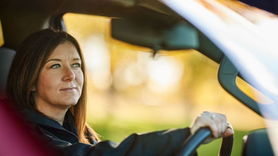 Nancy's sigh of relief after using OnStar's services.