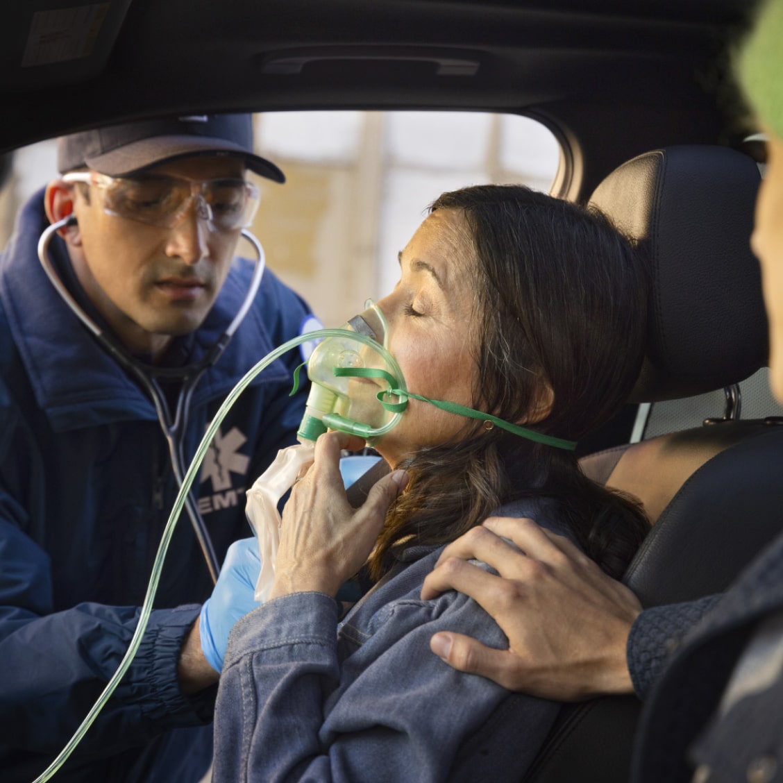 EMT personnel able to provide assistance to a victim thanks to OnStar.