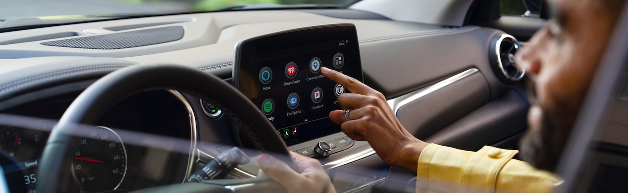 Utilizing the GM Infotainment System, connected via OnStar.